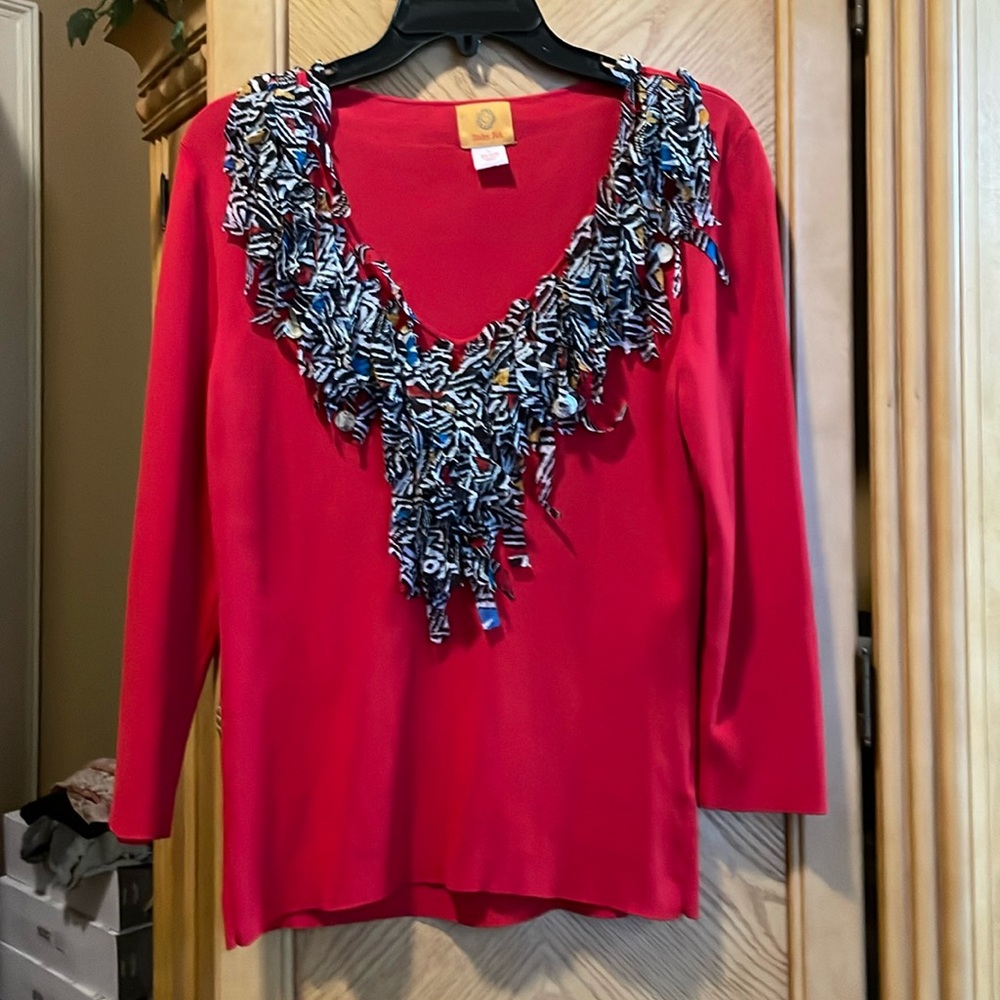 Ruby Rd Red Sweater Size Large - image 2